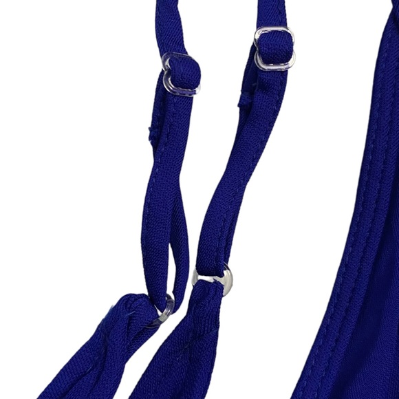 Akris Blue Slip Dress Adjustable Spaghetti Straps Mini Length Scoop Neck 6 - Picture 12 of 15